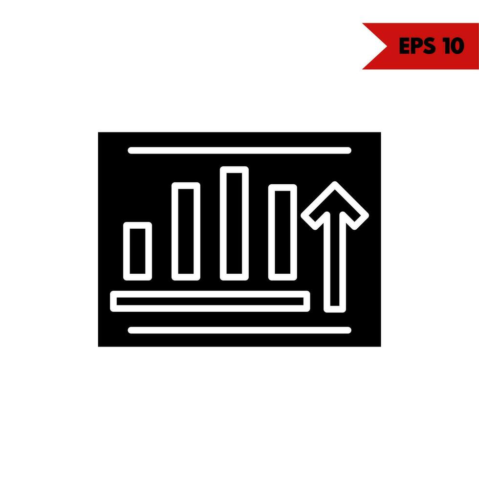 Illustration of statistics glyph icon vector