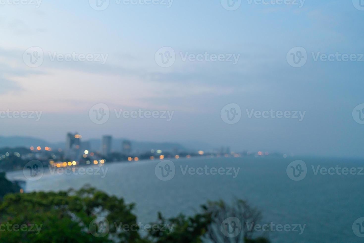 abstract blur Hua Hin City for background photo