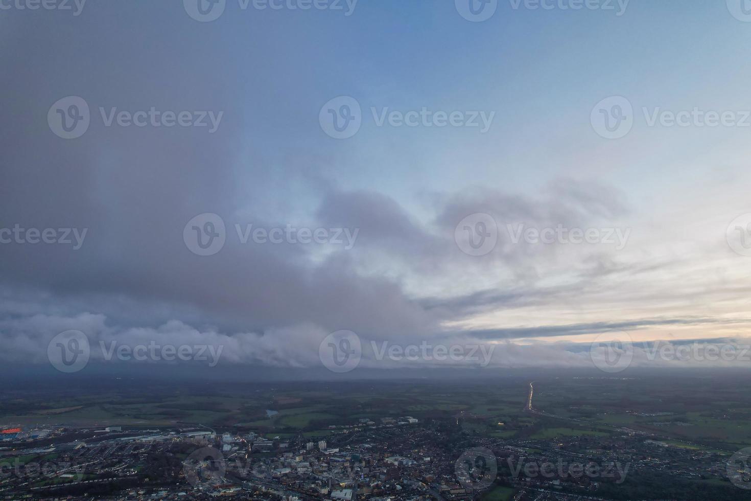 Aerial Footage of City During Clear Night photo