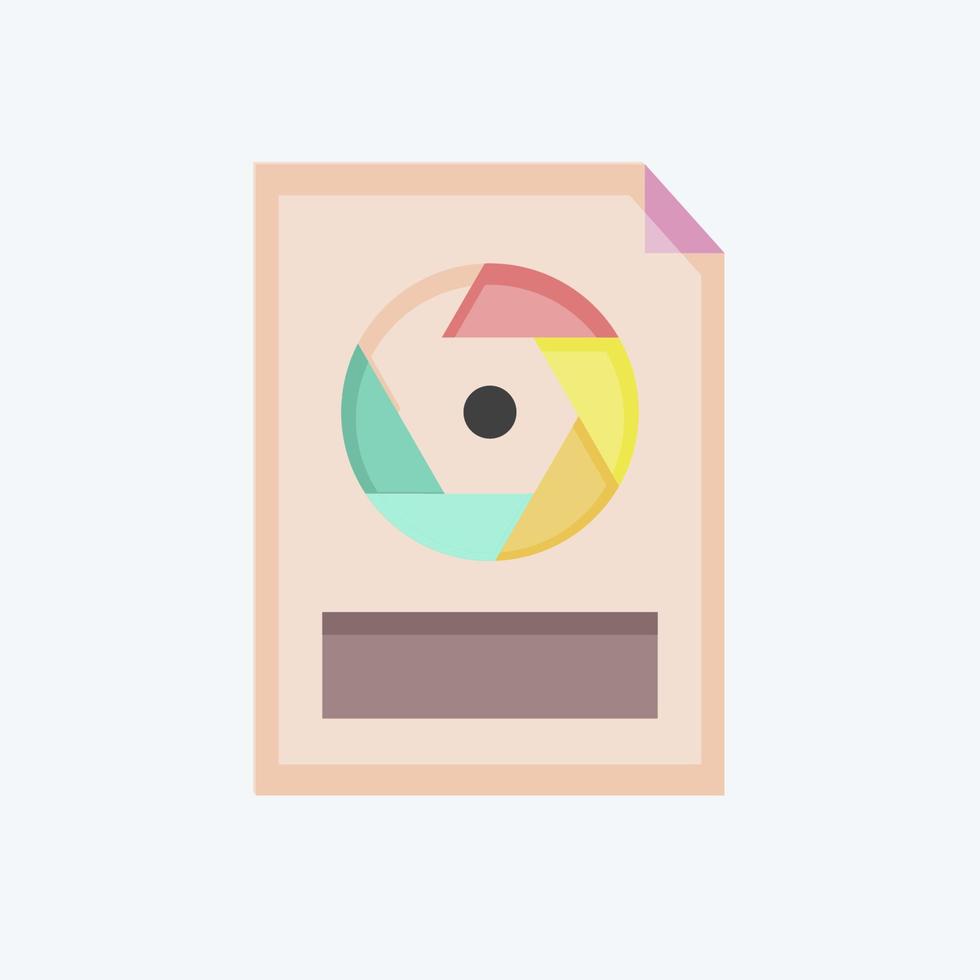 Icon Raw. related to Photography symbol. flat style. simple design editable. simple illustration vector