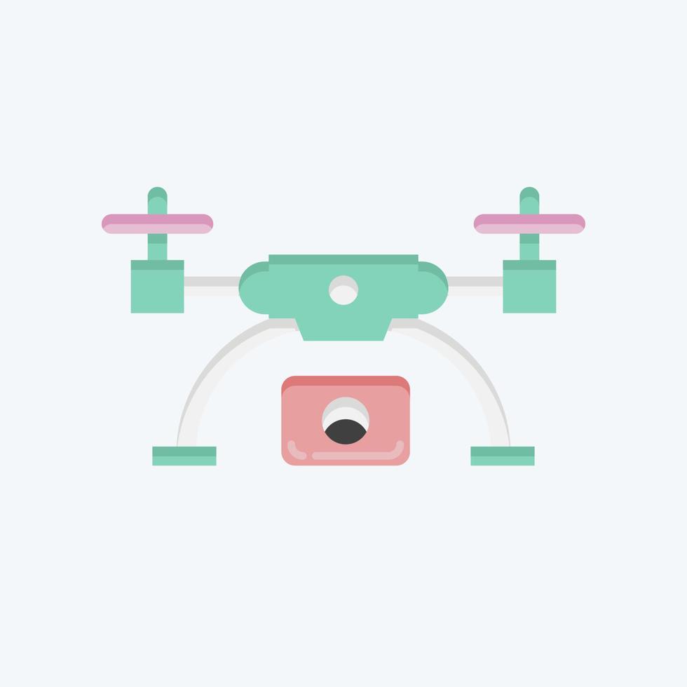 Icon drone and Aerial Imaging. related to Photography symbol. flat style. simple design editable. simple illustration vector