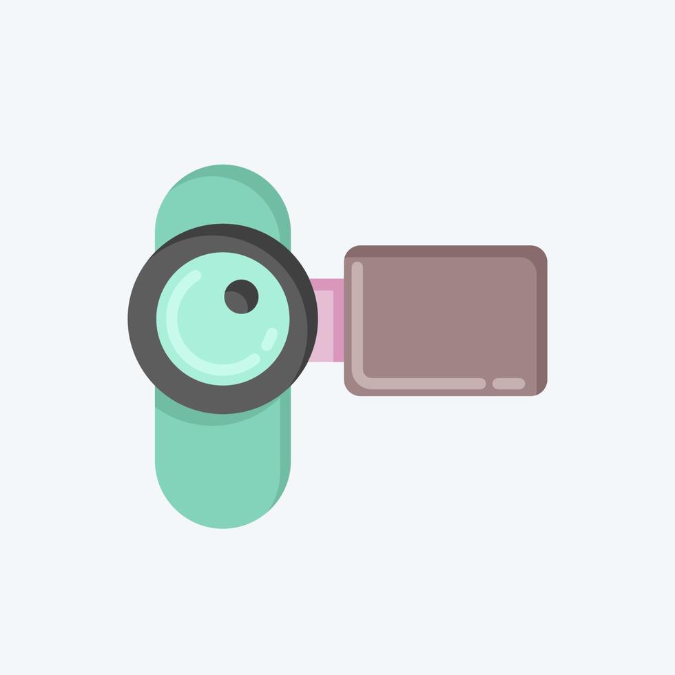 Icon Film Camera. related to Photography symbol. flat style. simple design editable. simple illustration vector