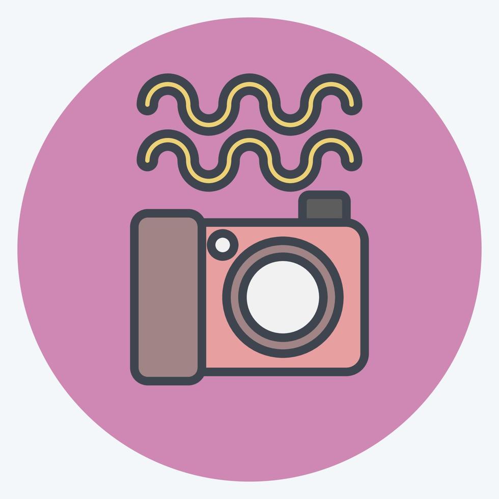 Icon Underwater Photography. related to Photography symbol. color mate style. simple design editable. simple illustration vector