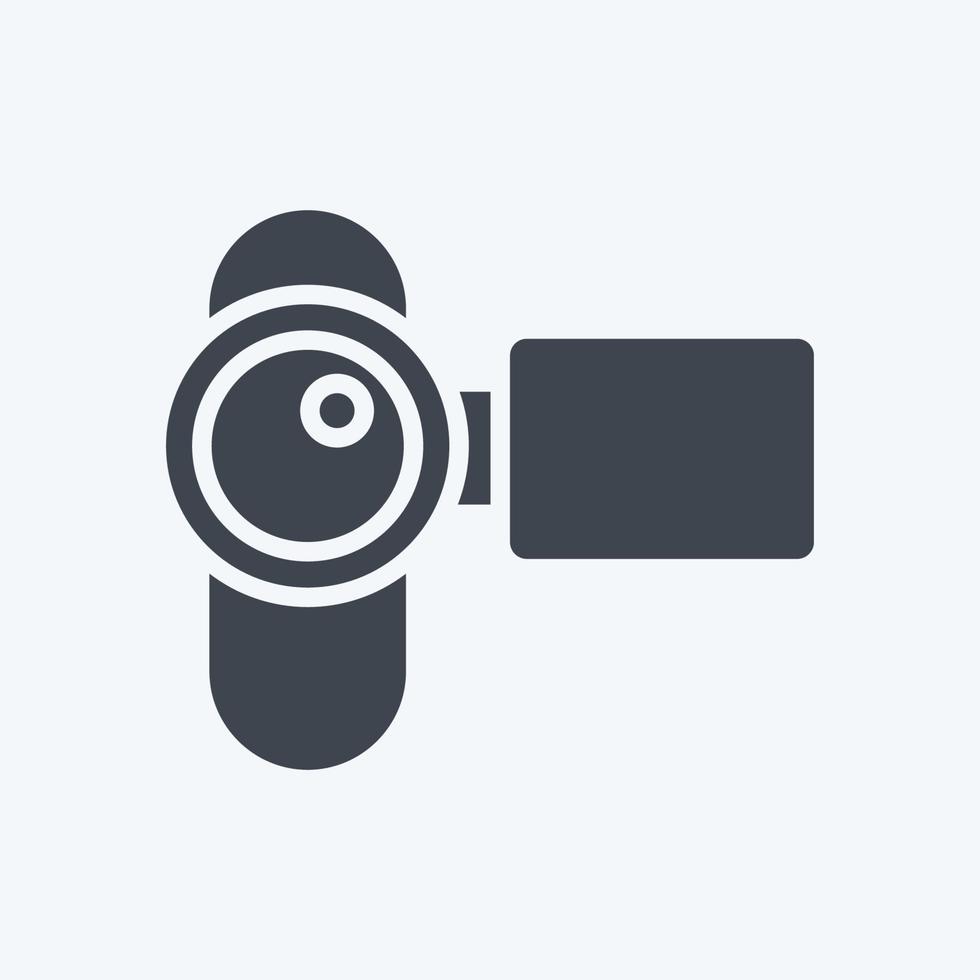 Icon Film Camera. related to Photography symbol. glyph style. simple design editable. simple illustration vector