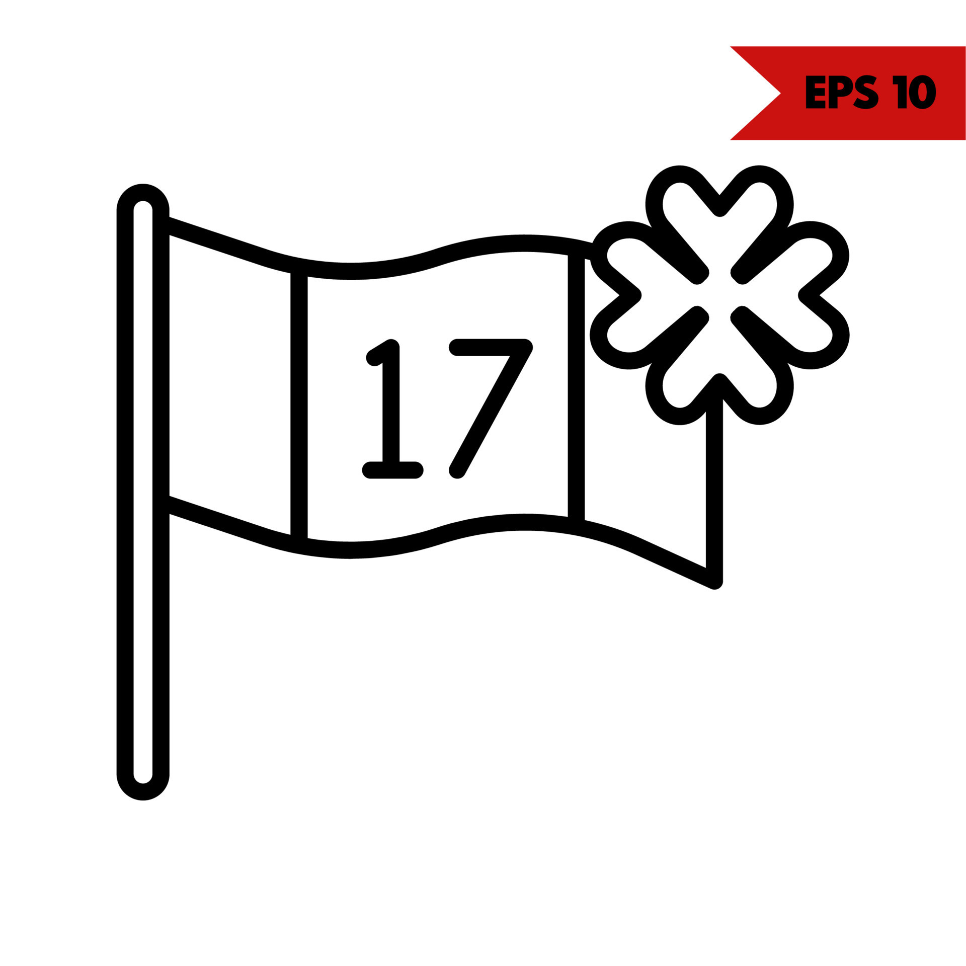 Illustration of flag line icon 17107443 Vector Art at Vecteezy