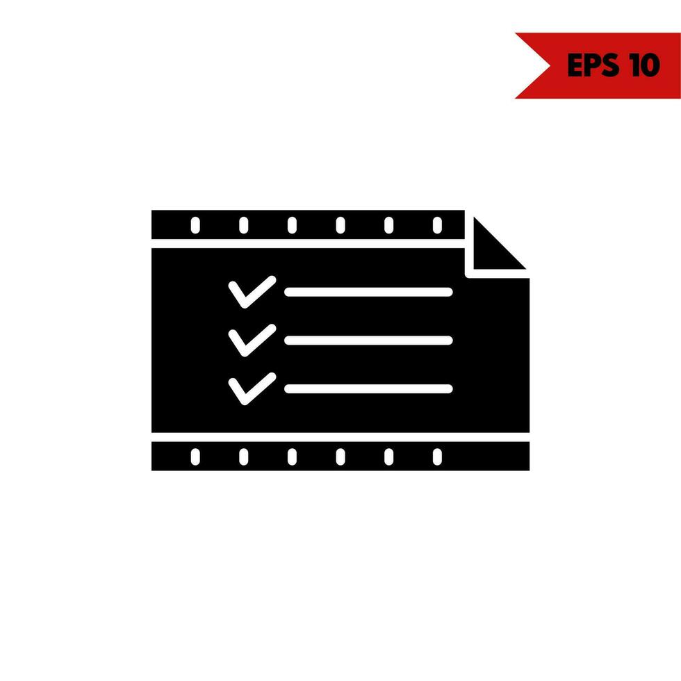 Illustration of file glyph icon vector