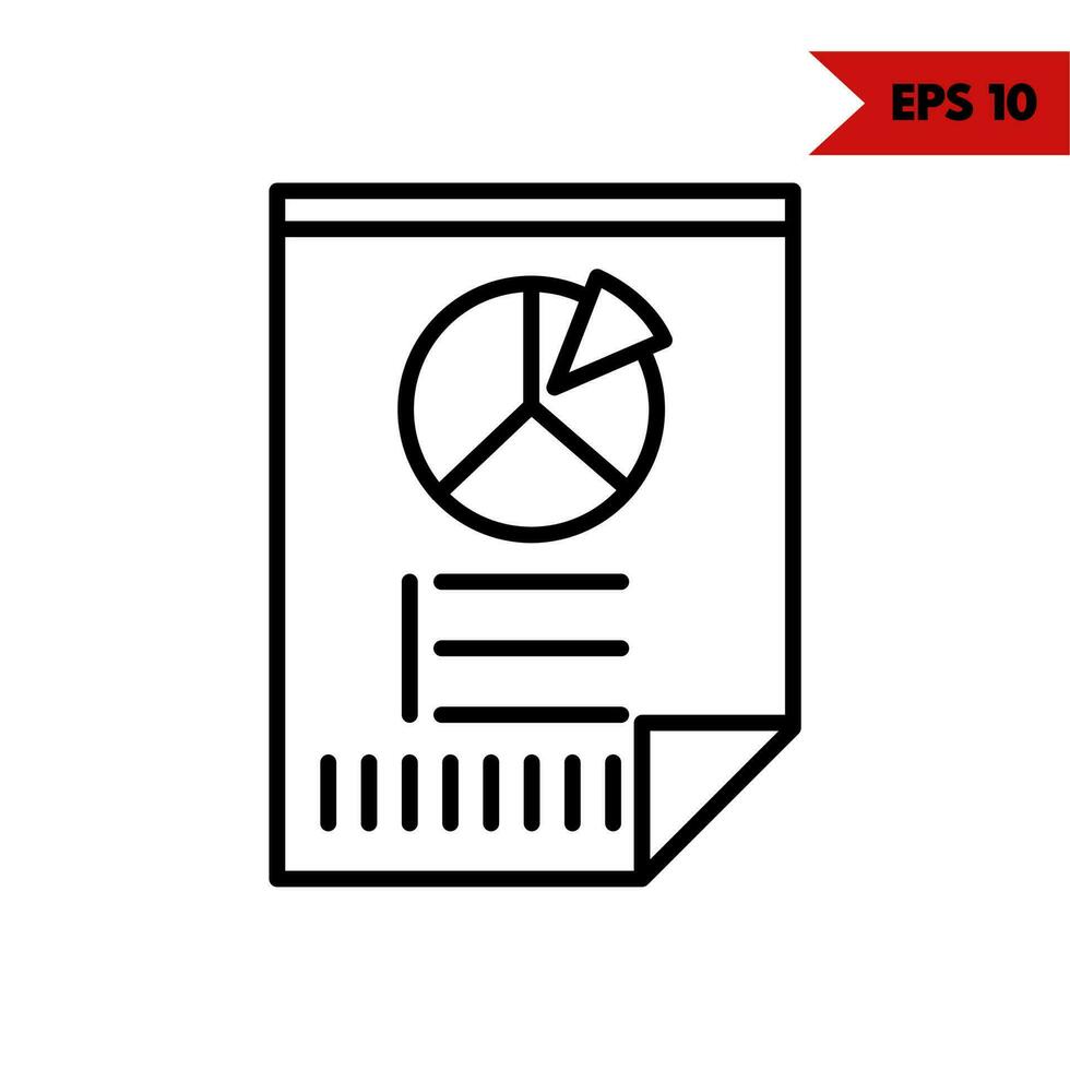 illustration of diagram line icon vector