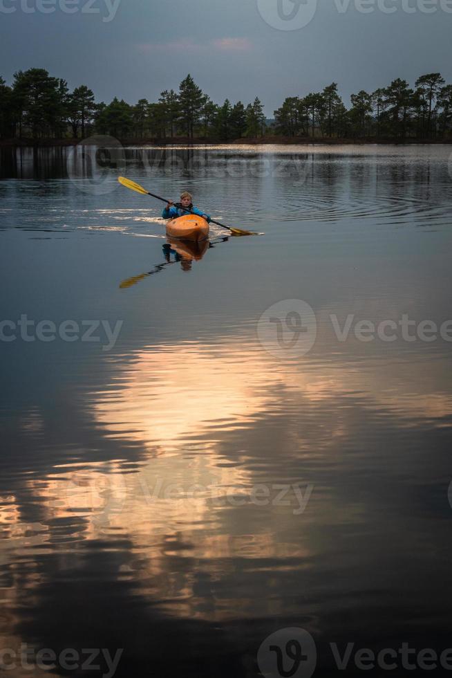 Swamp lake in Springtime photo