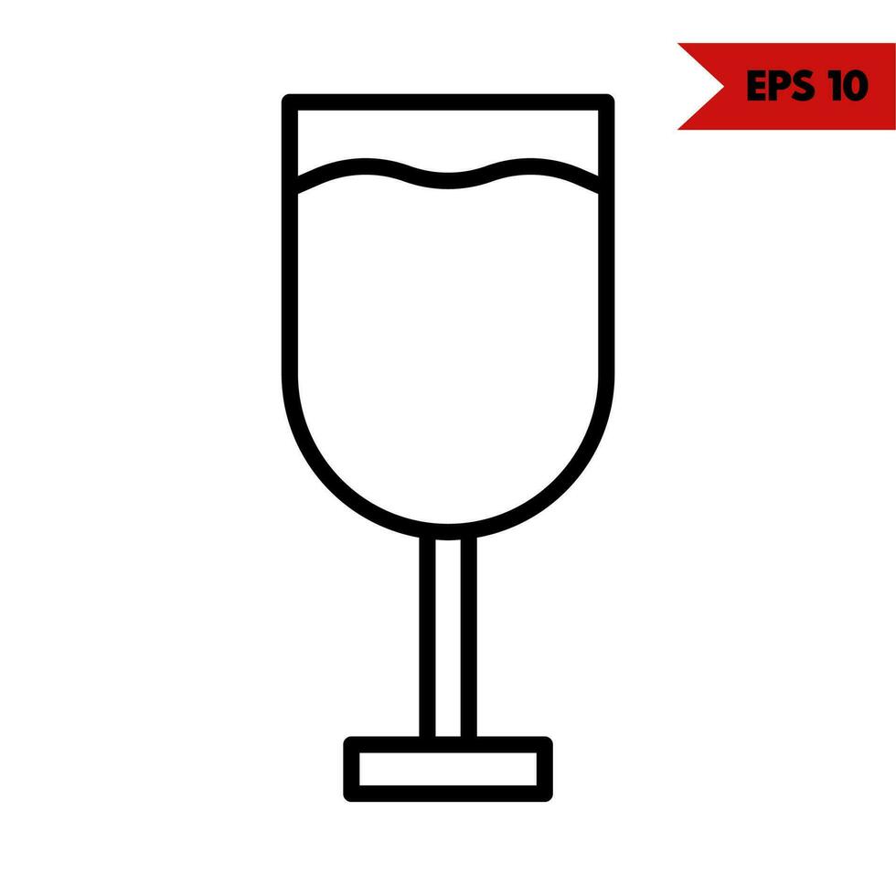 ilustración del icono de línea de bebida vector
