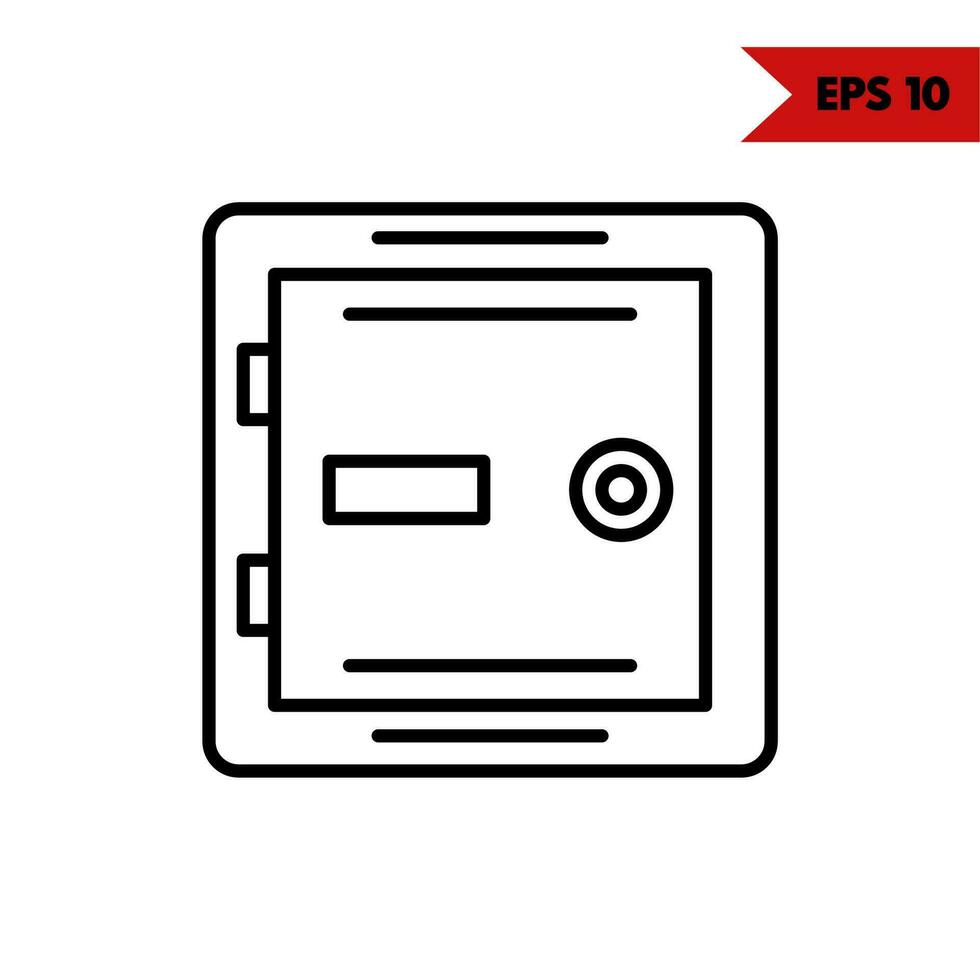 Illustration of money bunker line icon 17107644 Vector Art at Vecteezy