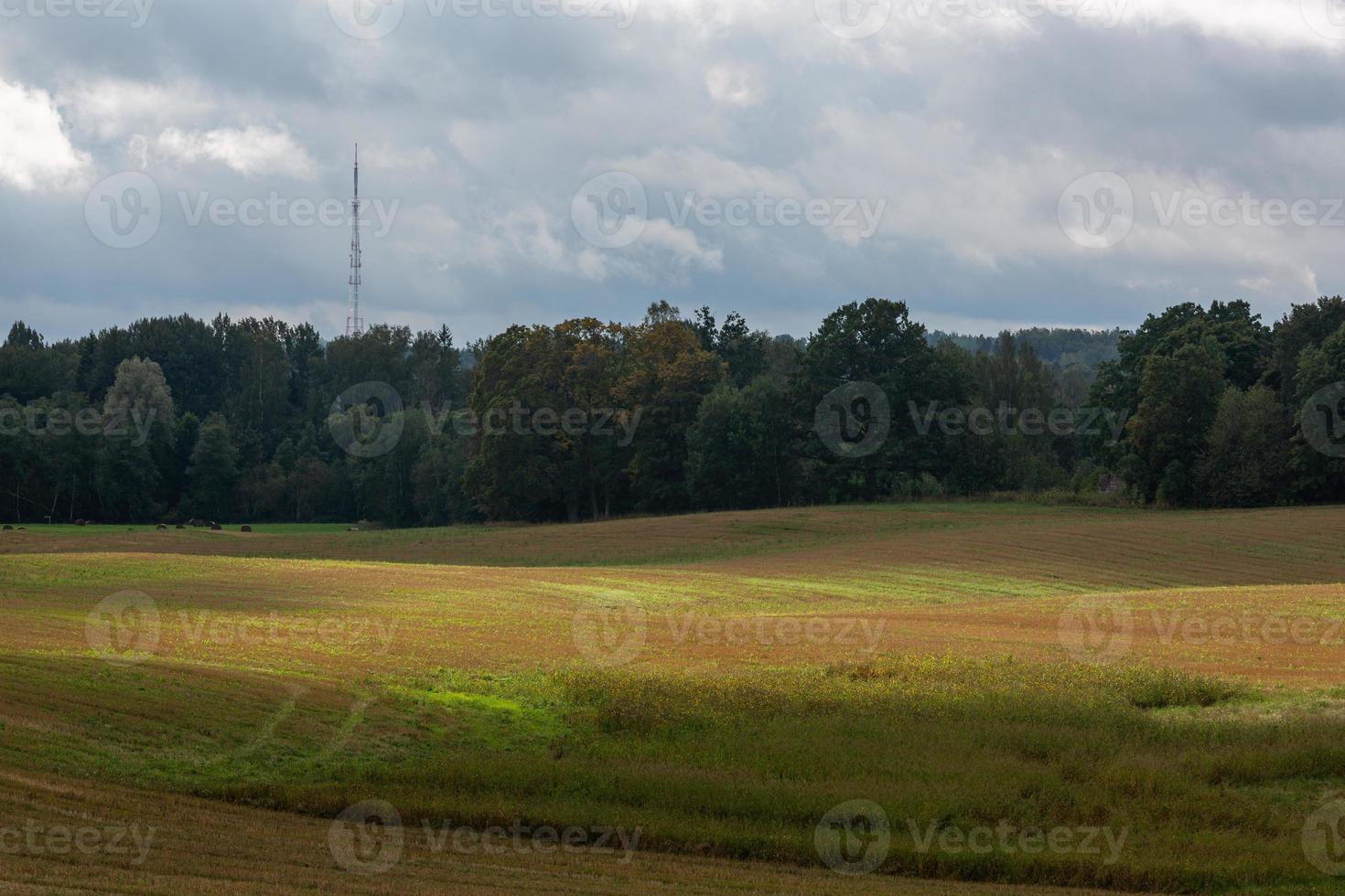 Latvian summer landscapes with clouds photo