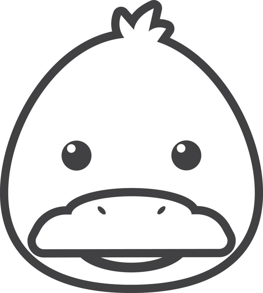 ilustración de patito en estilo minimalista vector