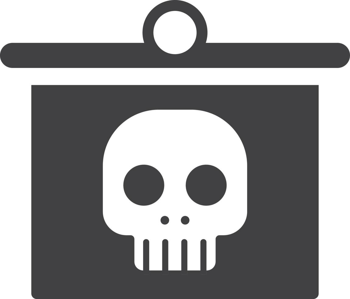 skull with x ray illustration in minimal style vector