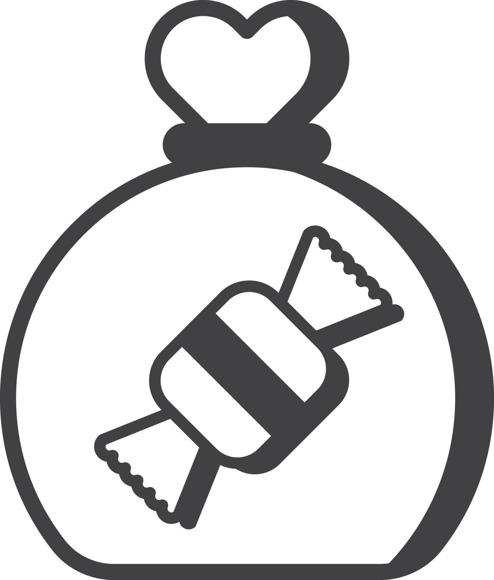 cookie bag illustration in minimal style 17107990 Vector Art at Vecteezy