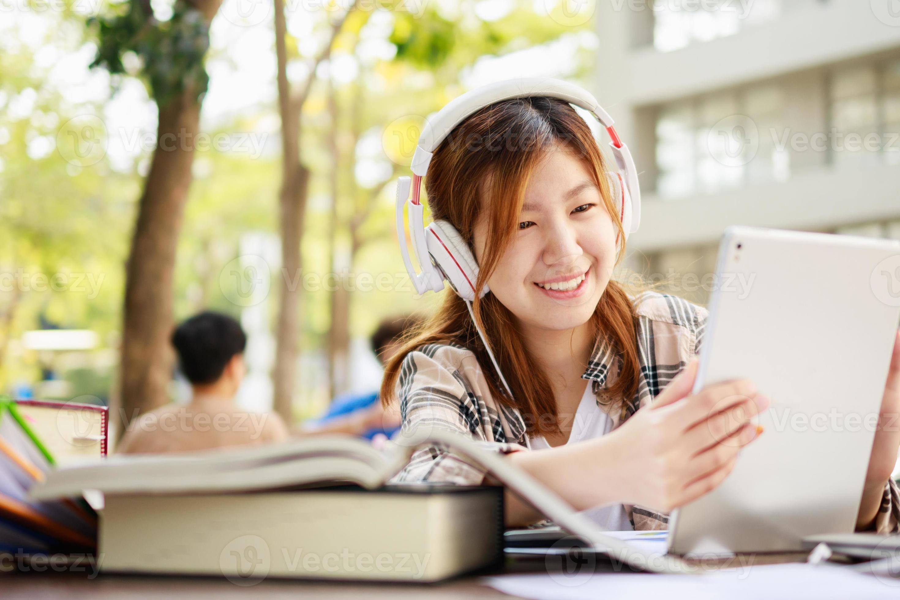 reading and listening to music