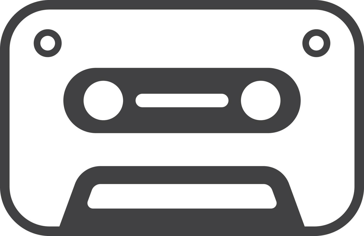 cassette illustration in minimal style vector