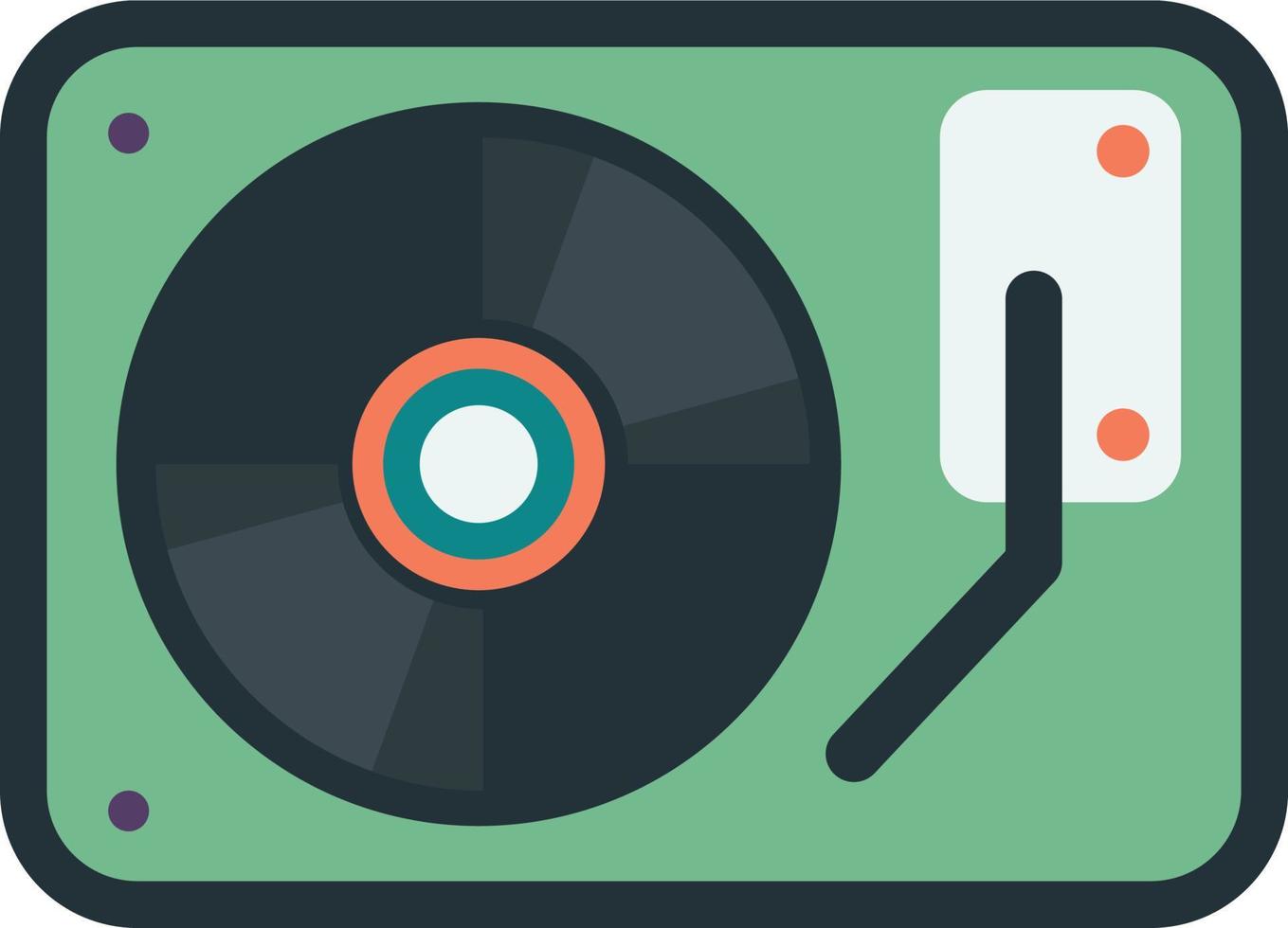 record player illustration in minimal style vector