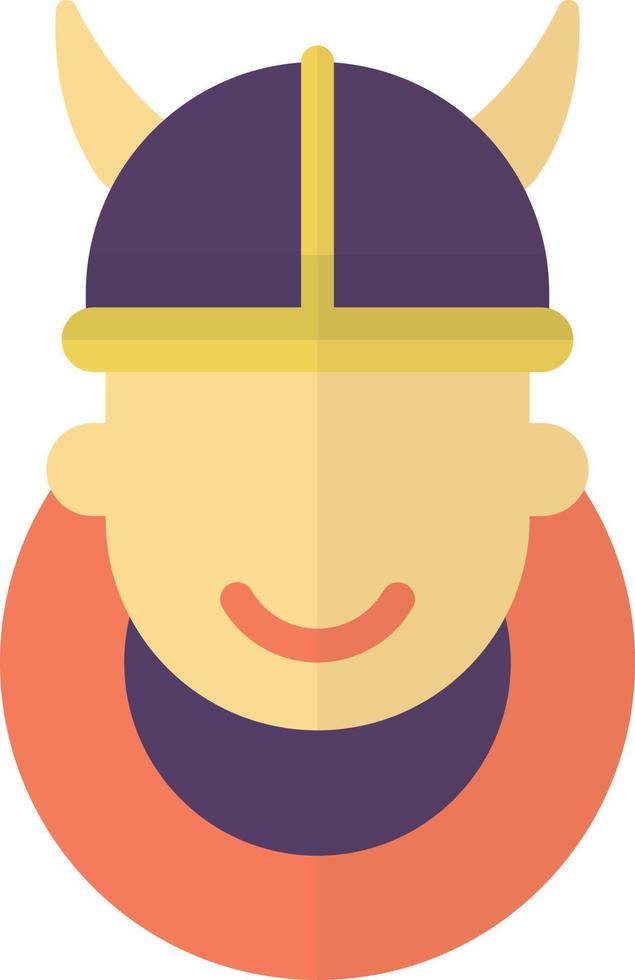 niño con ilustración de casco vikingo en estilo minimalista vector