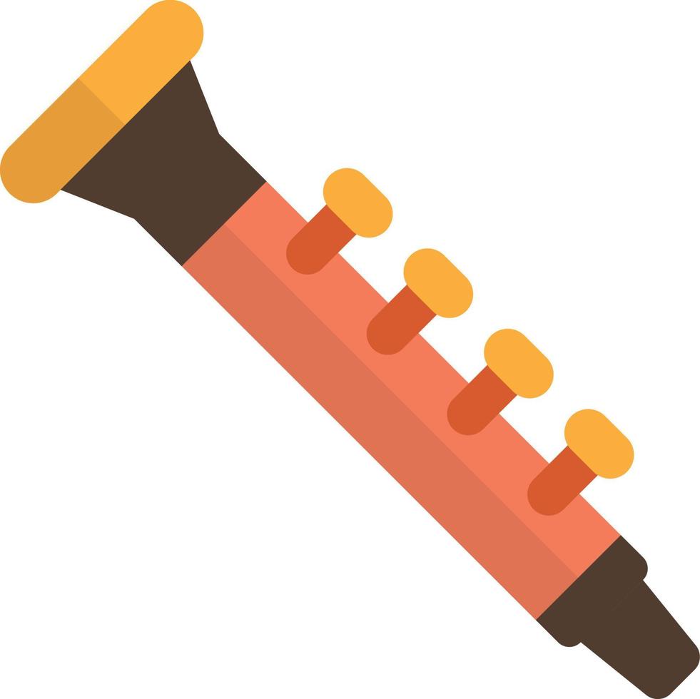 flute illustration in minimal style vector