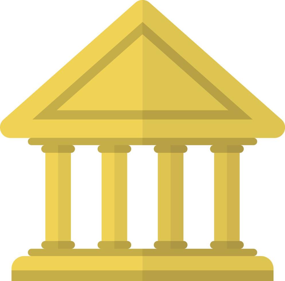 ilustración de banco o santuario en estilo minimalista vector