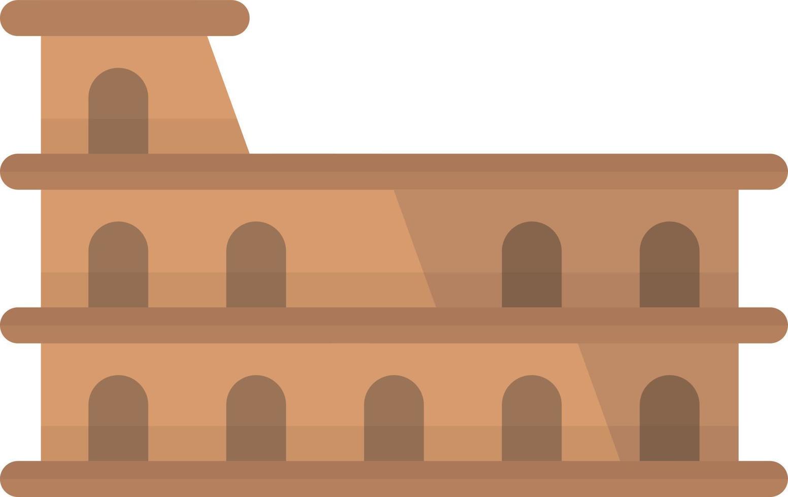 ilustración del coliseo en estilo minimalista vector