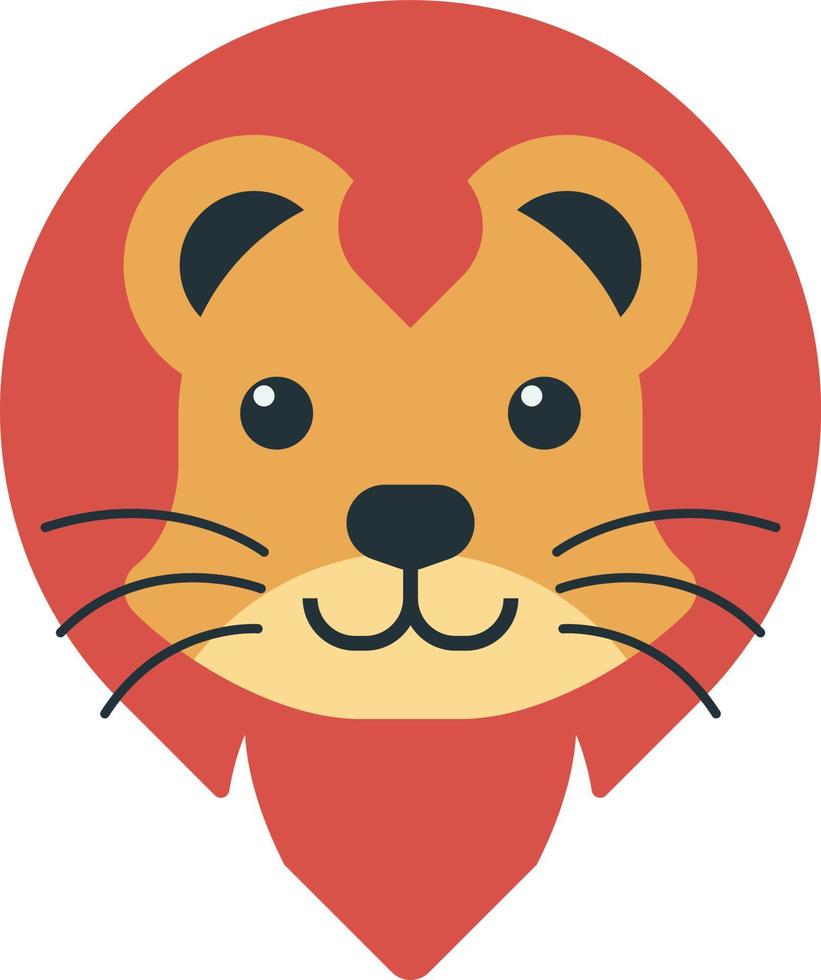 male lion illustration in minimal style vector