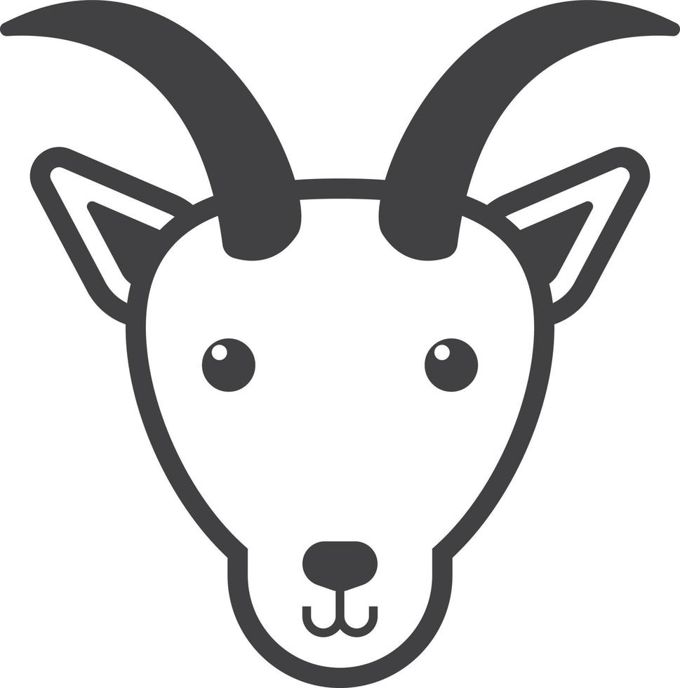 goat illustration in minimal style vector