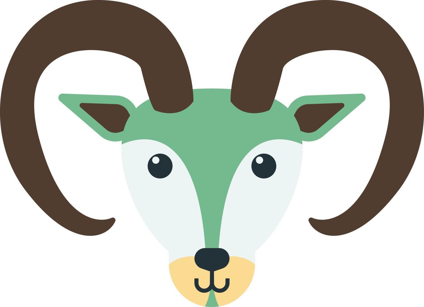 goat illustration in minimal style vector