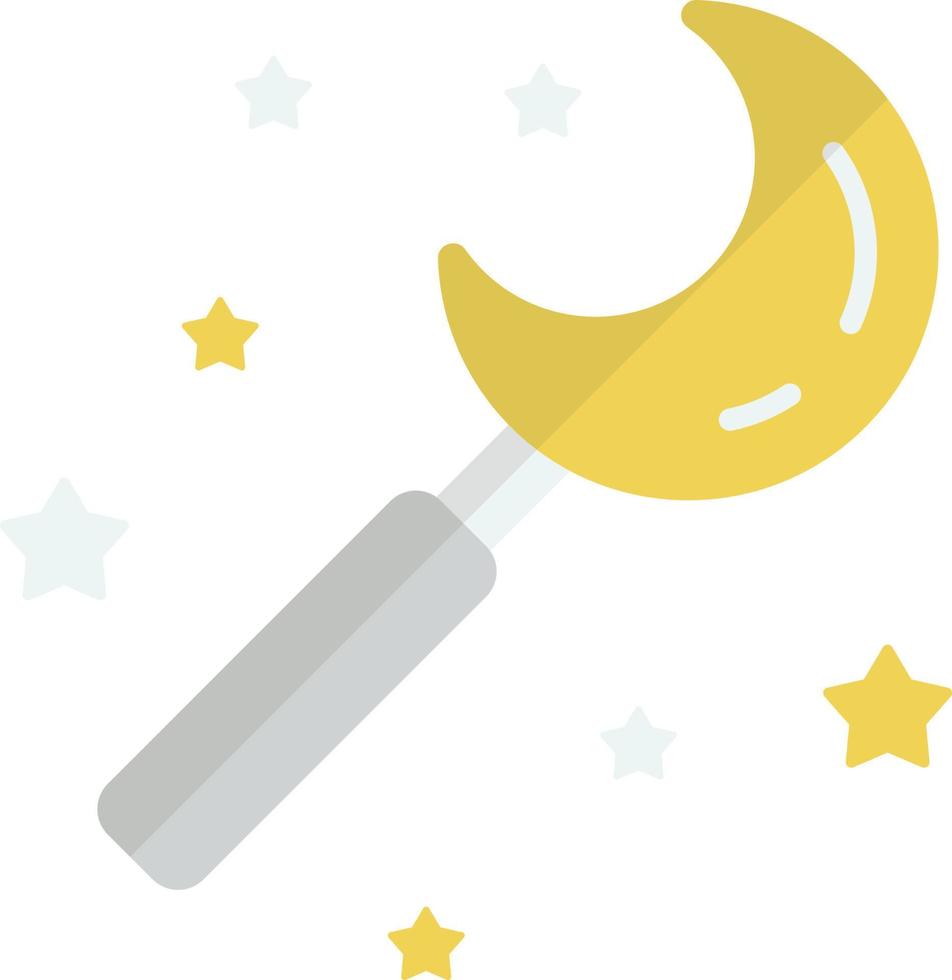 moon wand illustration in minimal style vector