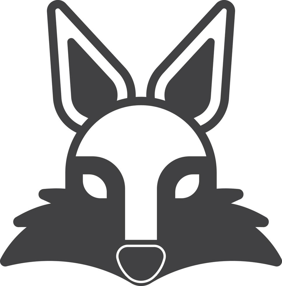 wolf illustration in minimal style vector