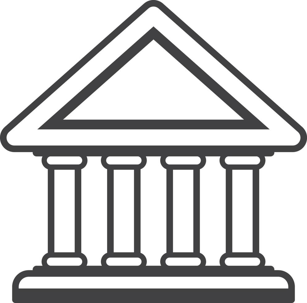 bank or sanctuary illustration in minimal style vector