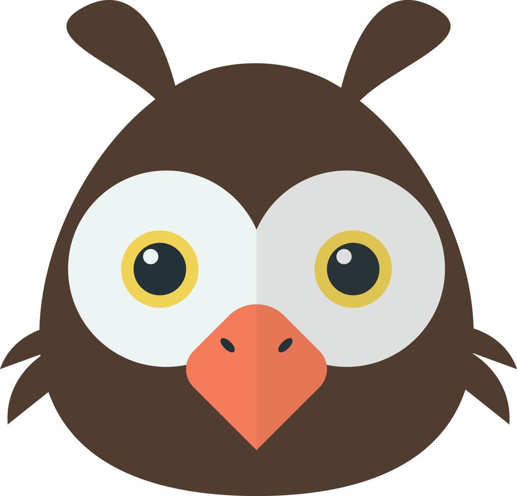 owl illustration in minimal style vector