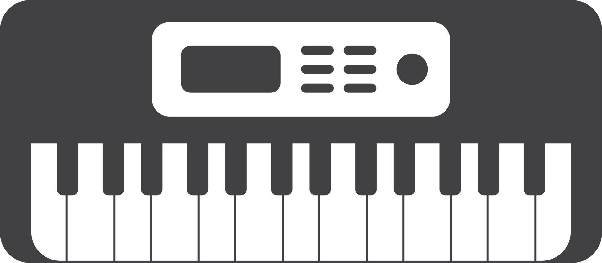 electric piano illustration in minimal style vector