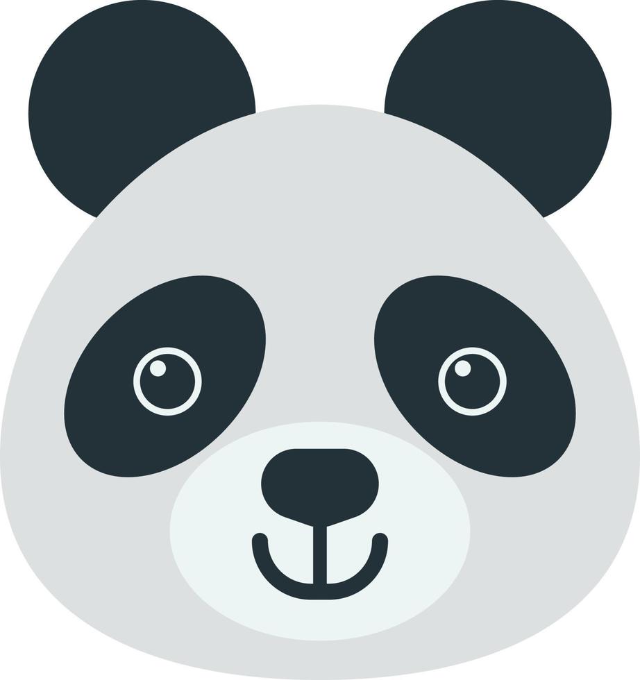 panda face illustration in minimal style vector