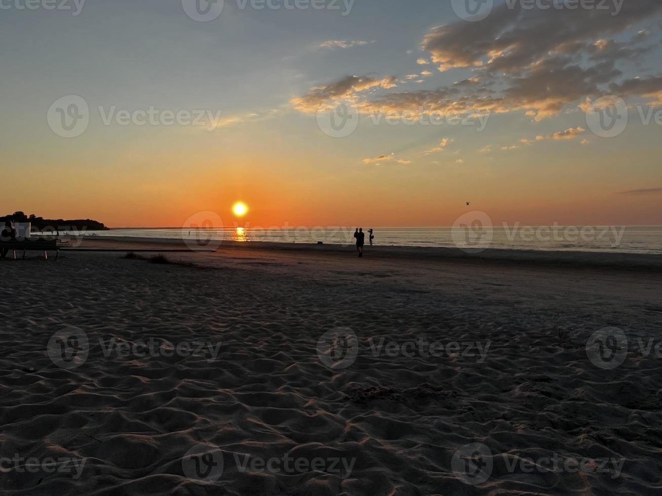 Beach Sunset Photography, Nature Photo, Beautiful Landscape, Scenery JPG File, Clouds Sand People photo