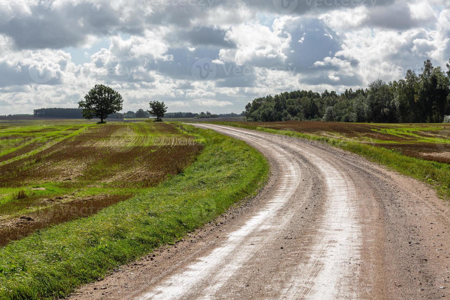 Latvian summer landscapes with clouds photo