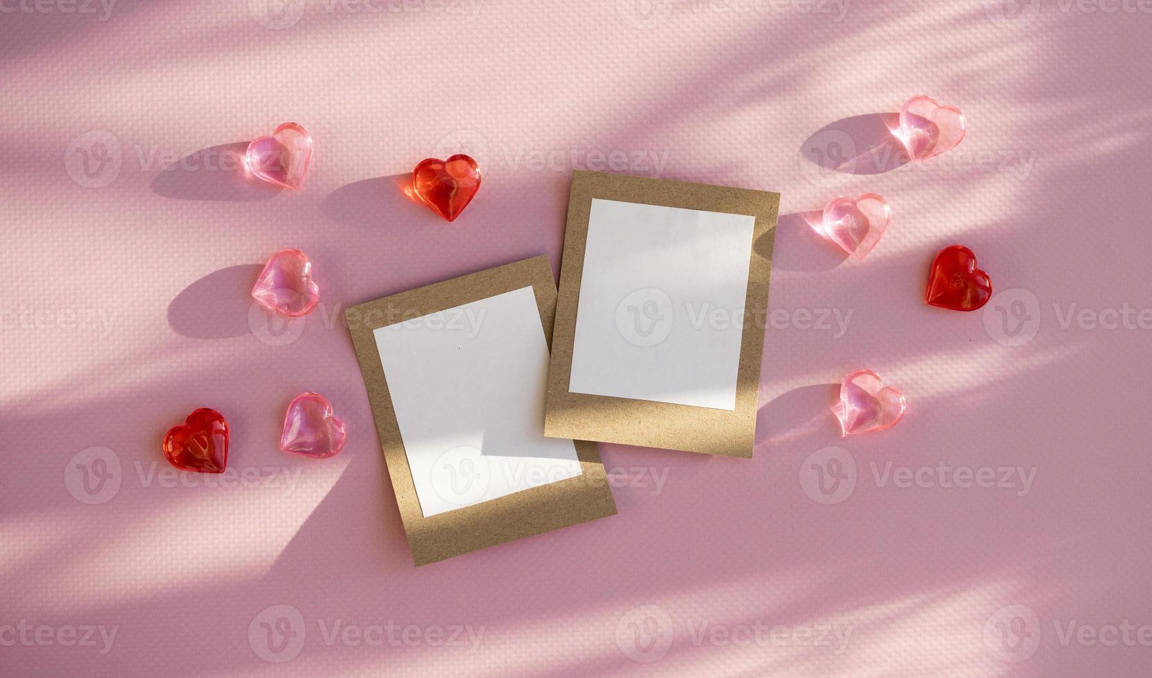 Valentine's day background with love and heart shapes. photo