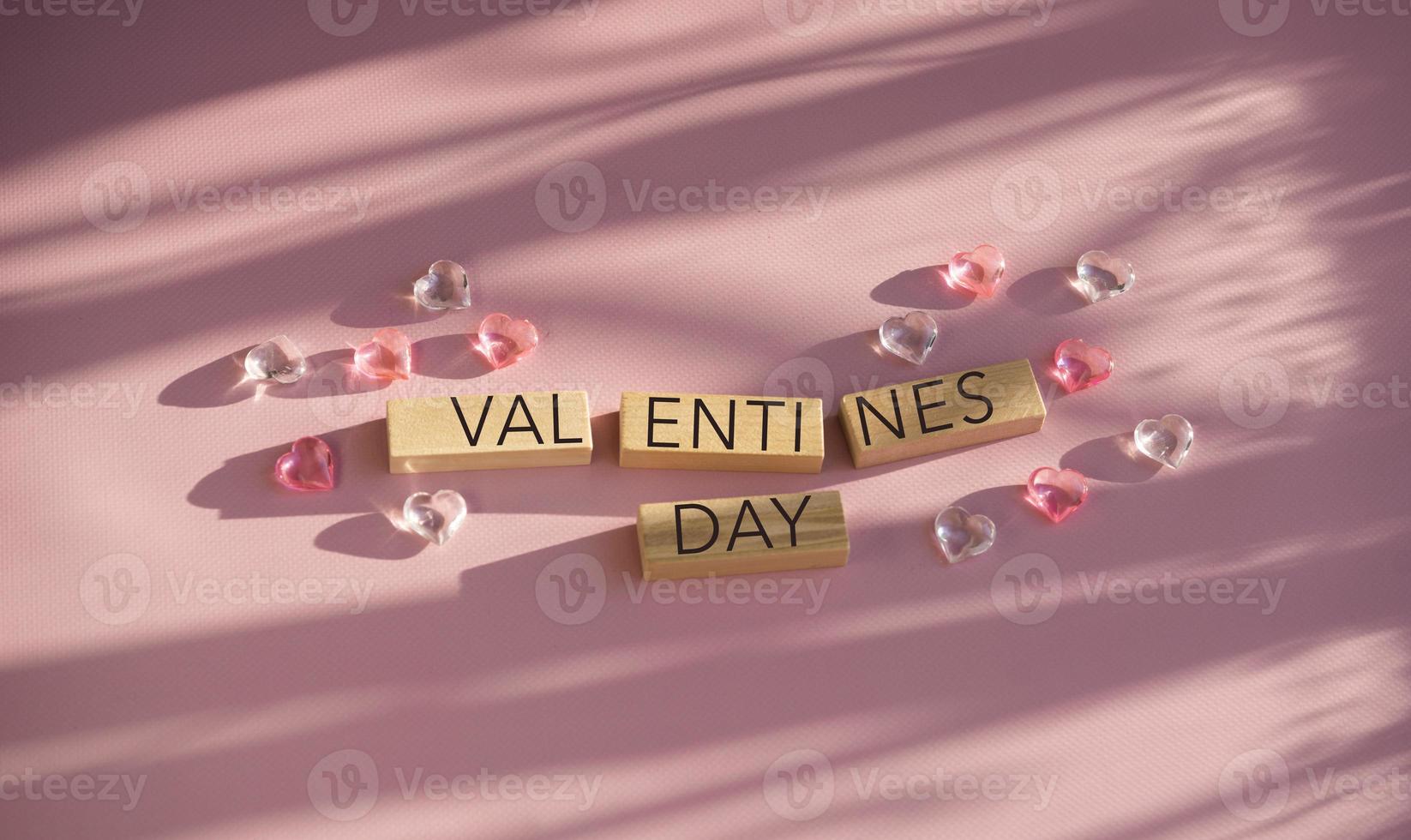 Hearts with Valentine's day text photo