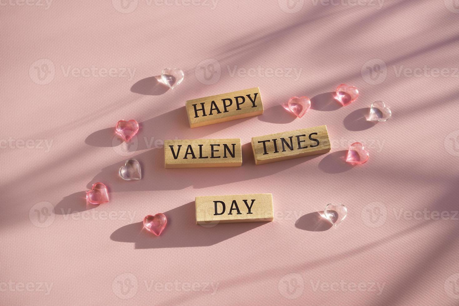 Hearts with Valentine's day text photo