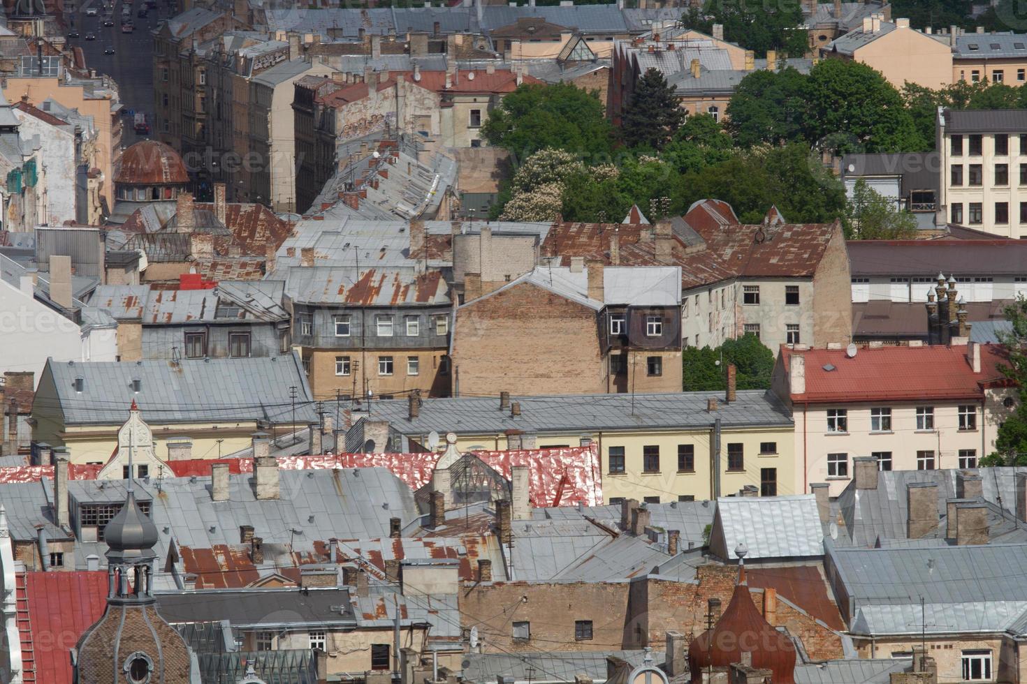 riga desde arriba en el verano foto