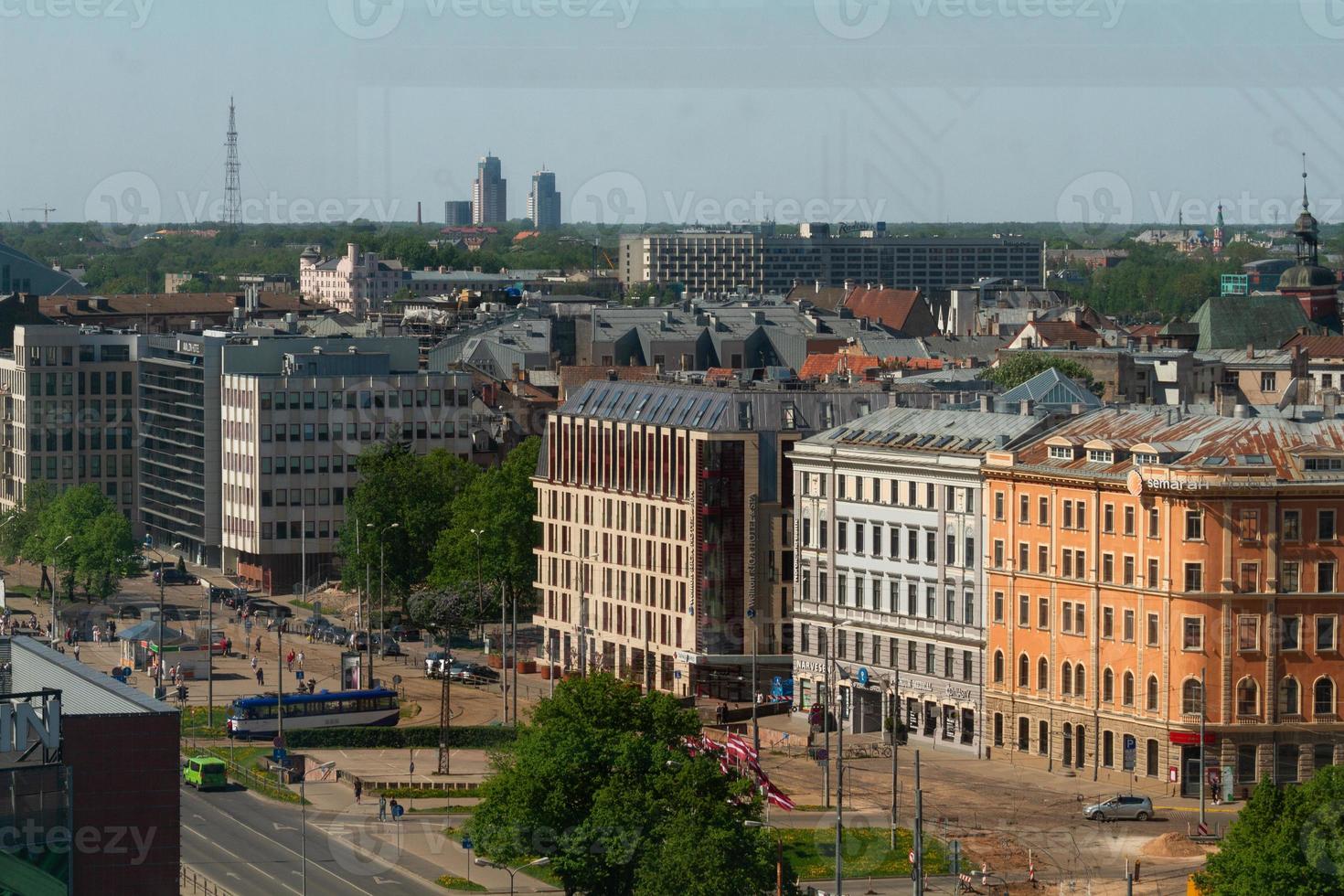 riga desde arriba en el verano foto