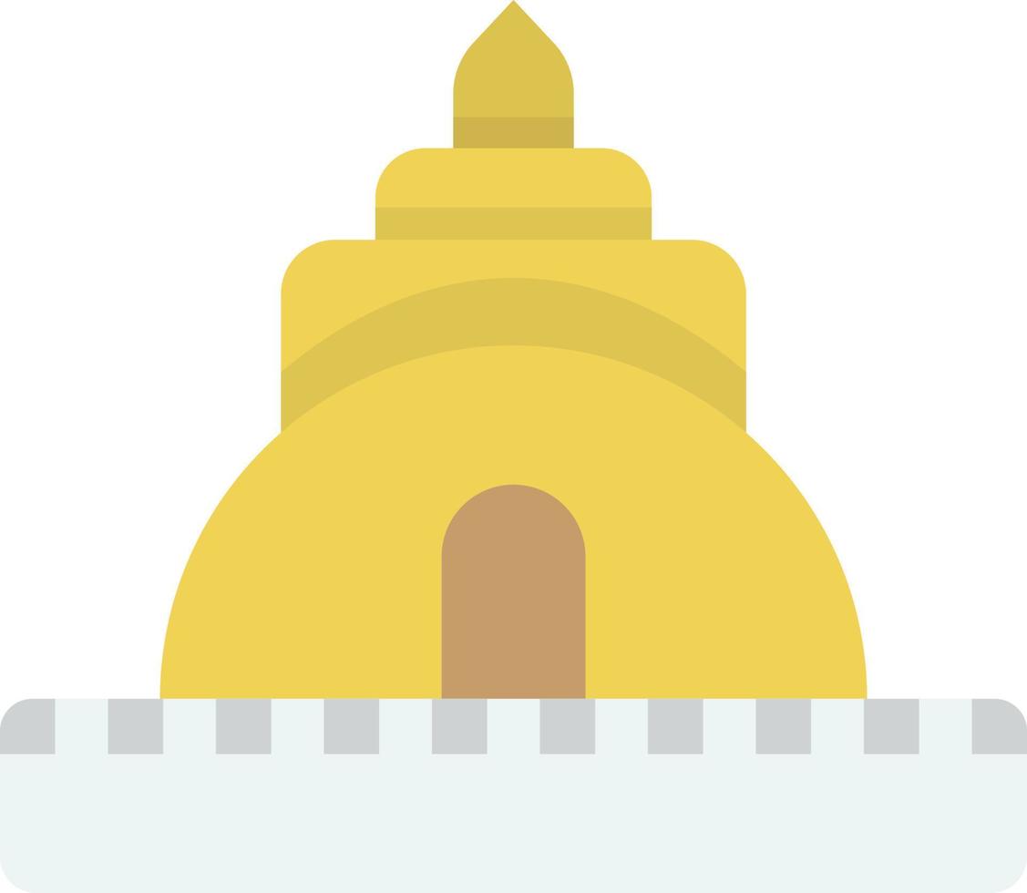 Thai style temple illustration in minimal style vector