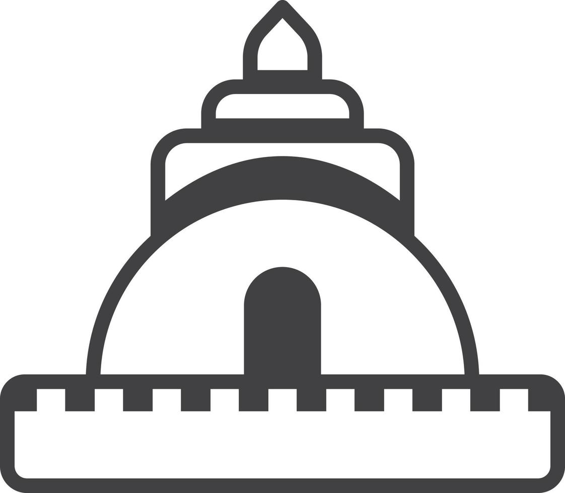 Thai style temple illustration in minimal style vector