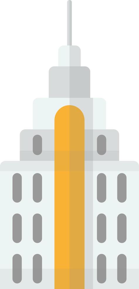 modern skyscraper building illustration in minimal style vector