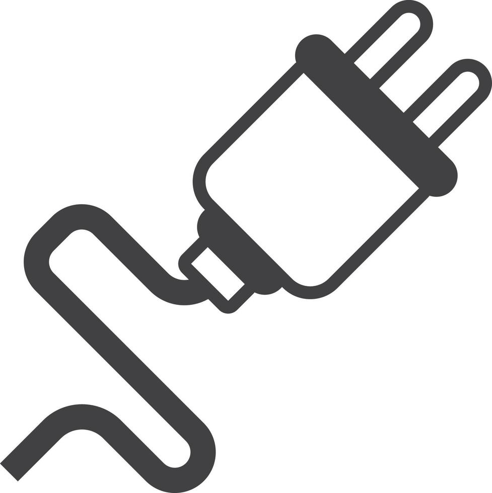 plug illustration in minimal style vector