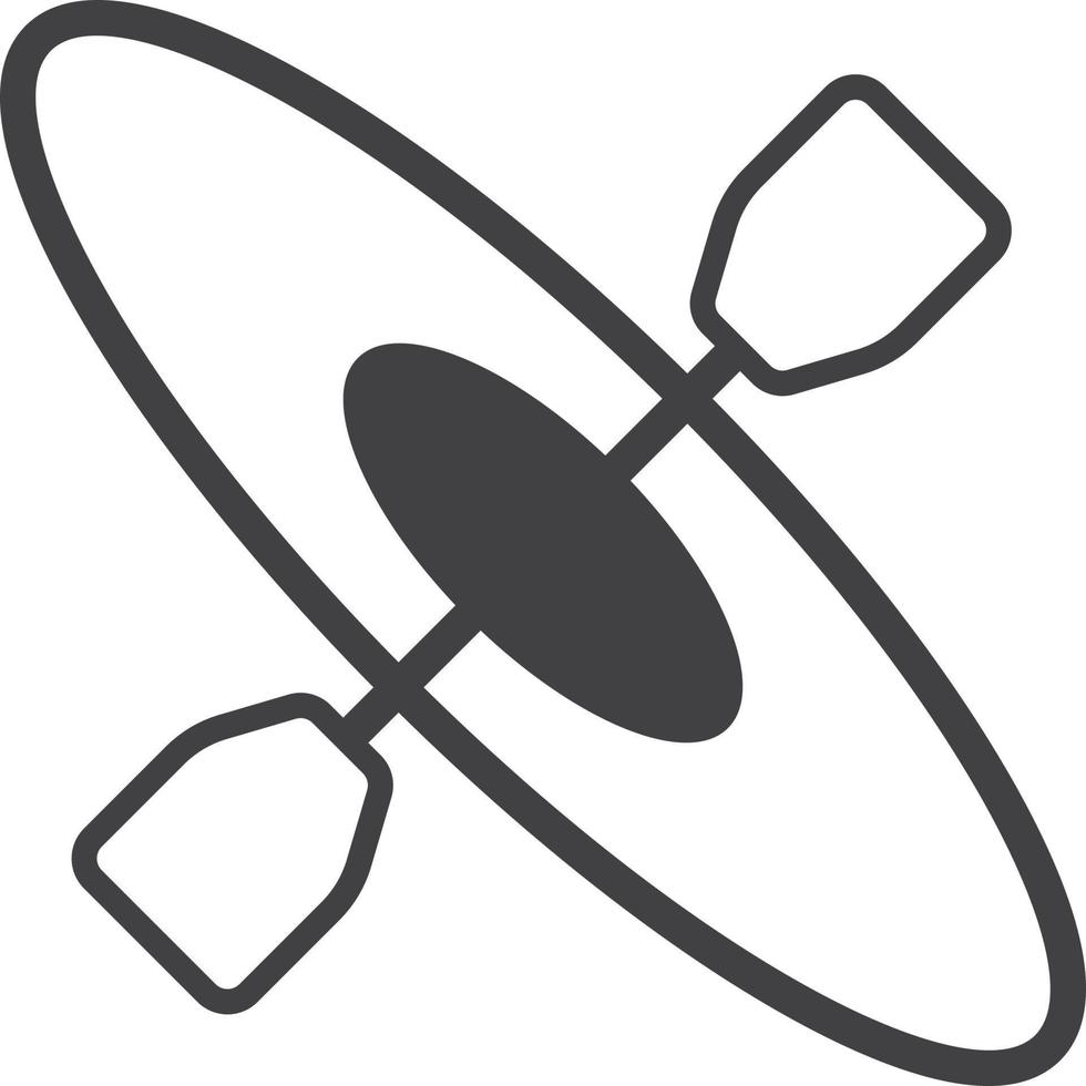 Kayak from above illustration in minimal style vector