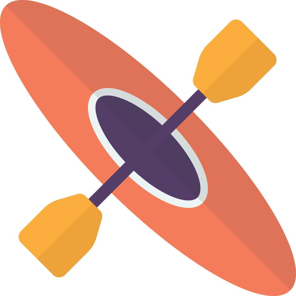 Kayak from above illustration in minimal style vector