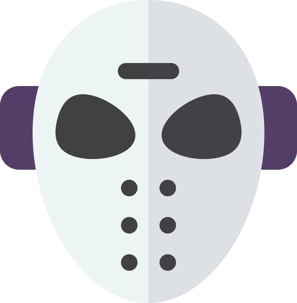 hockey mask illustration in minimal style vector