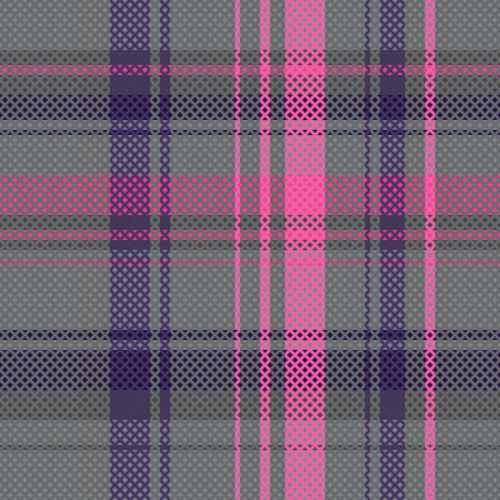 Tartan or plaid dark color pattern. vector