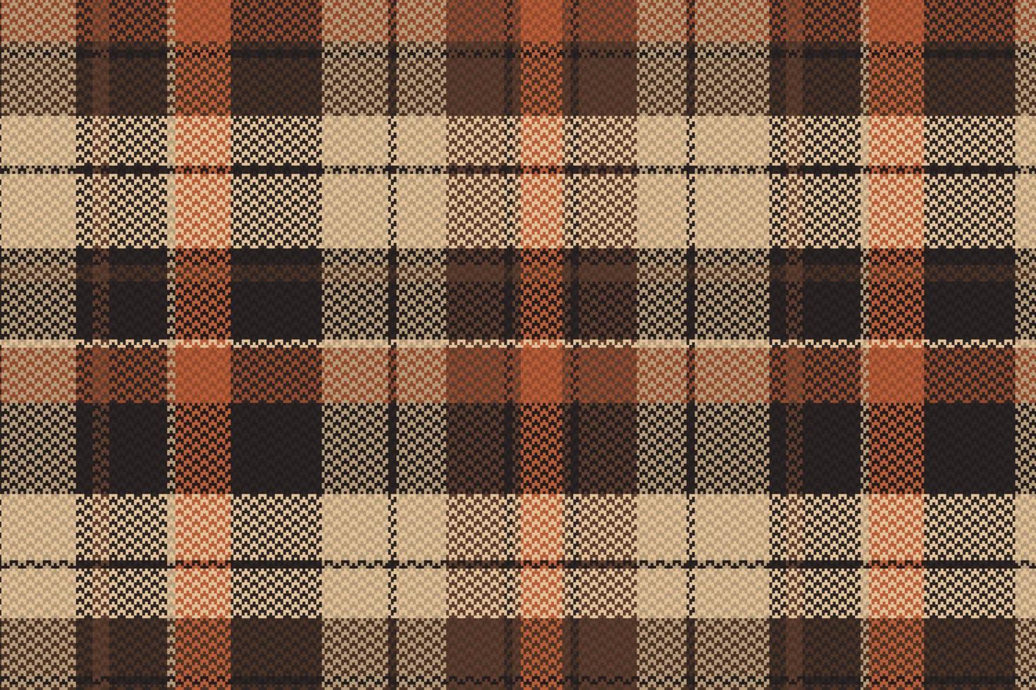 Tartan plaid pattern with dark color. vector